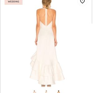 Bronx and Banco Paros Ruffle Pearl Wedding Gown